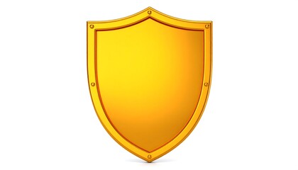 Golden shield on white background (2)