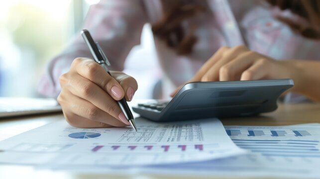 Accountant reviewing financial statements to refine cash flow management strategies