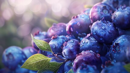 A digital illustration of blueberries for a food packaging