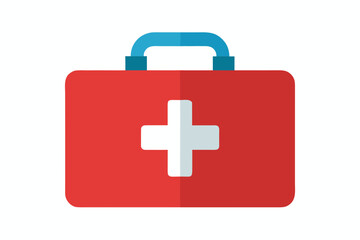 Fototapeta premium Mini First Aid Kit on White Background
