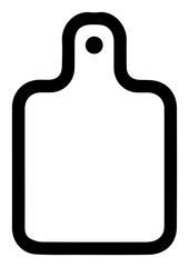 A classic kitchen cutting board minimalist line art icon for meal preparation