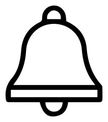 Classic notification bell graphic ideal for web and mobile application alerts