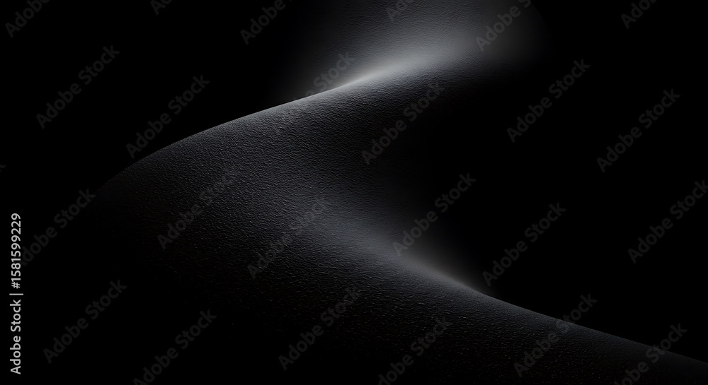 Poster abstract black and white flowing lines create a dynamic, elegant design.