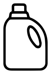 Simple line icon of a laundry detergent bottle or cleaning liquid container for household use