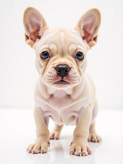 Fototapeta premium a cream French Bulldog puppy