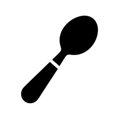 Baby Spoon Silhouette Icon – Minimalist Black SVG Clipart