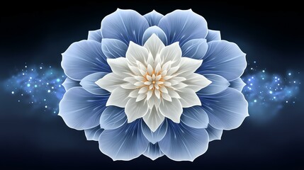 Beautiful blooming flower with blue petals.