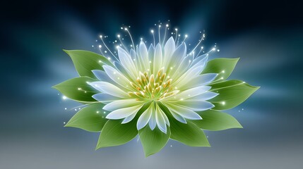 Beautiful glowing lotus flower with vibrant petals.