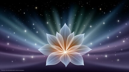 Elegant lotus flower symbolizing peace and purity.