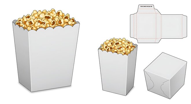 Popcorn Box Design: A Crisp Presentation