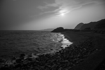 奄美大島の夏の日の出の空。