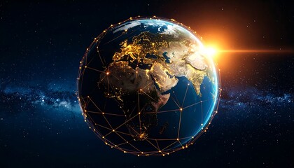 Earth, network, space