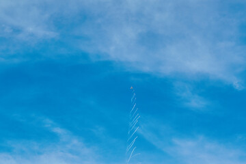 IAI Kfir Fighter Jet in Flight Against Blue Sky