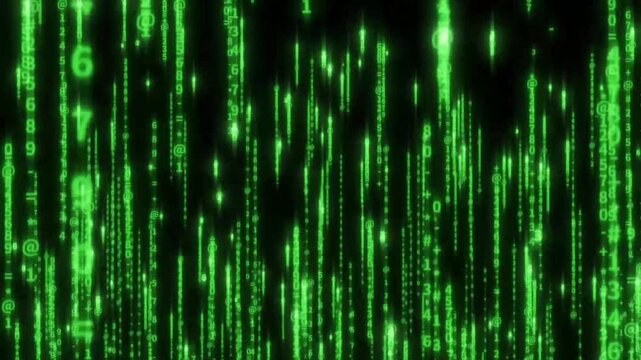 abstract green background with particles, collection of footage of code hacking in programming code 