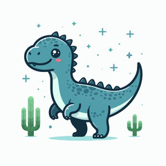 Naklejka premium allosaurus vector illustration