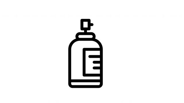 spray minimalist line animation