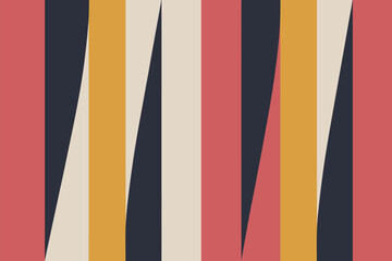 Abstract colorful vertical stripes with triangles creating a modern geometric retro pattern design art