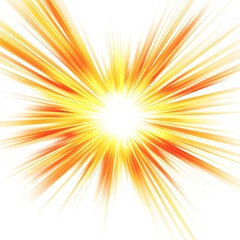 Obraz premium vector light burst effect with radial glow, bright yellow and orange on clean white background 