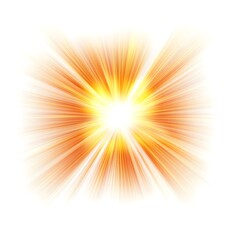 Obraz premium vector light burst effect with radial glow, bright yellow and orange on clean white background 