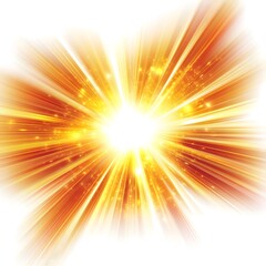 Obraz premium vector light burst effect with radial glow, bright yellow and orange on clean white background 
