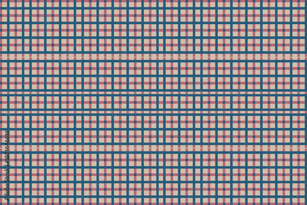 Poster delicate plaid pattern in blue and red, with a classic grid design creates a versatile and charming 