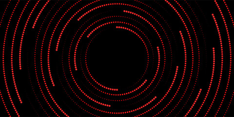 Sound wave rhythm lines spiral dynamic abstract vector background in circle dot shape, vector illustration