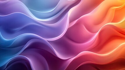 Obraz premium Colorful Wavy Gradient Background Wallpaper