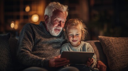Joyful Bond Between Grandparent and Child Sharing Moments at Home