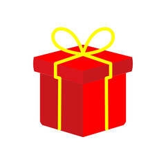 flat icon gift box red transparent background Gift icon
