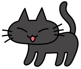かわいい手描き風の猫イラスト