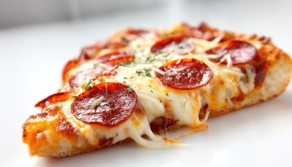 Close-up pizza slice