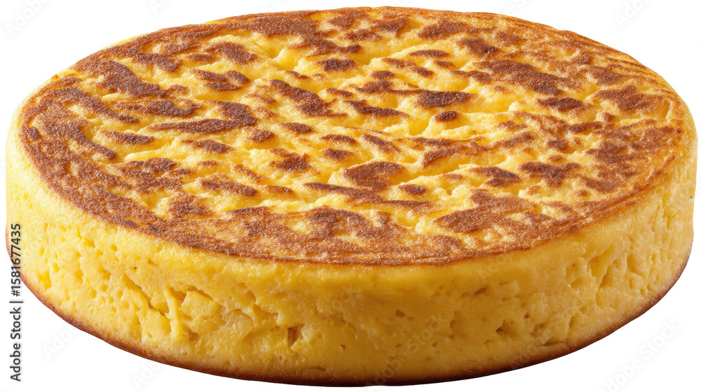 Poster soft isolated cornbread on transparent background with golden brown crust and fluffy texture