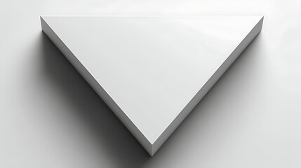 A white box with a triangle shape on it