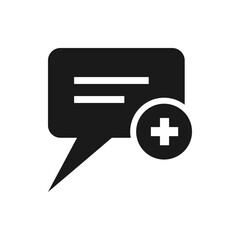 Add review, input comment icon design isolated on white background. Vector illustration