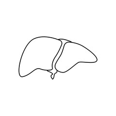 Human liver icon illustration