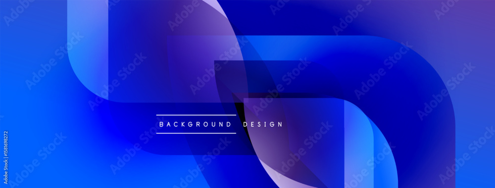 Poster abstract blue design. overlapping shapes create dynamic visual effect. modern, vibrant, suitable for