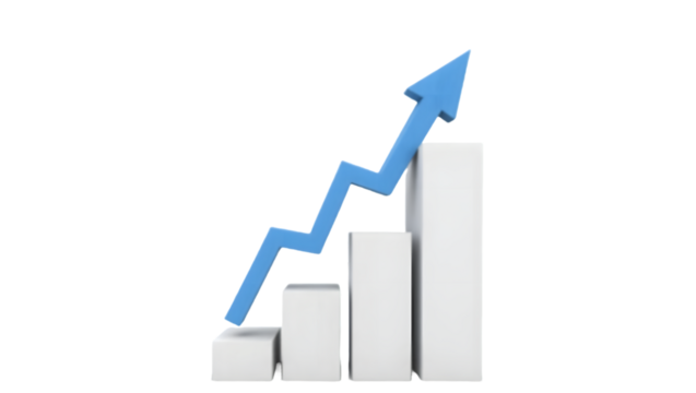 business graph and arrow