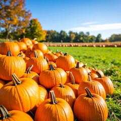 가을 호박 농장 풍경 사진