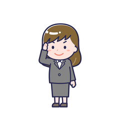 会社員／ななめ／女性 02