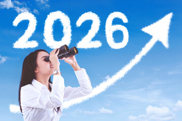 Businesswoman Looking to a Prosperous 2026
