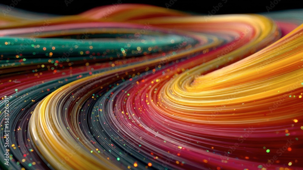 Poster abstract fluid art: dynamic, flowing streaks of vibrant color and texture, an artistic representatio
