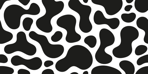Blobs liquid organic irregular shapes seamless pattern. Creative doodle design for cover, banner, fabric, textile, background.