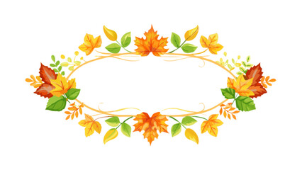 Autumn frame with colorful leaves vector design for fall season thanksgiving and seasonal decoration use