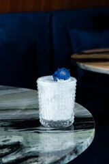Botanical Cocktail in Textured Glassware