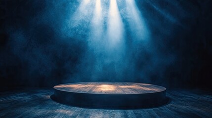 Empty Stage with Spotlight (Tilted Angle)