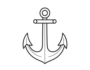 Anchor Illustration Line Art