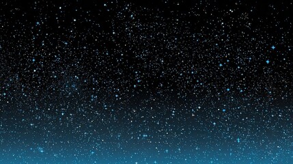 Fototapeta premium Scattered stars gleam across a dark, subtly gradient sky from black to deep teal