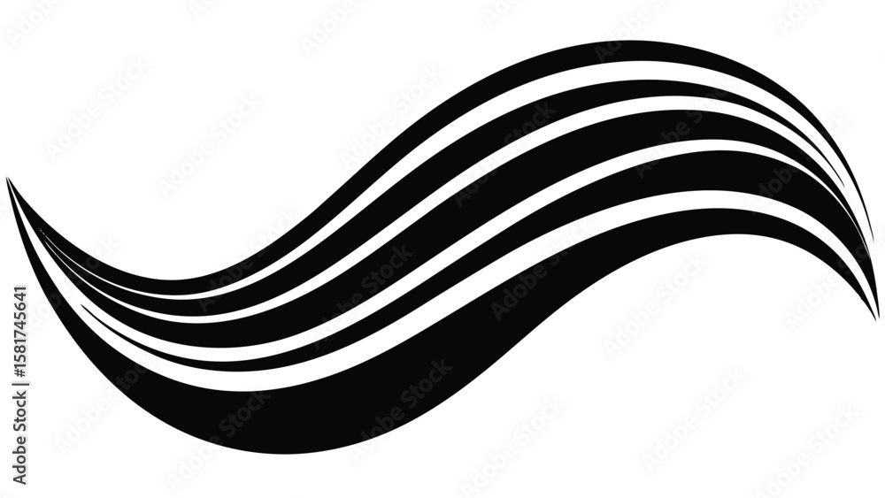 Aufkleber abstract flowing waves design with soft gradient colors for banner or advertisement