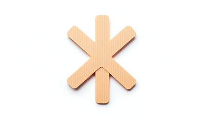 Obraz premium Symbol A cross mark crafted from crossed plasters, styled in a medical concept, viewed in medical angle layout on white background (2)