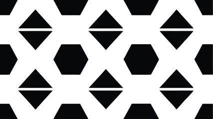 Fototapeta premium Seamless Geometric Pattern with Hexagons and Triangles in a Modern Style